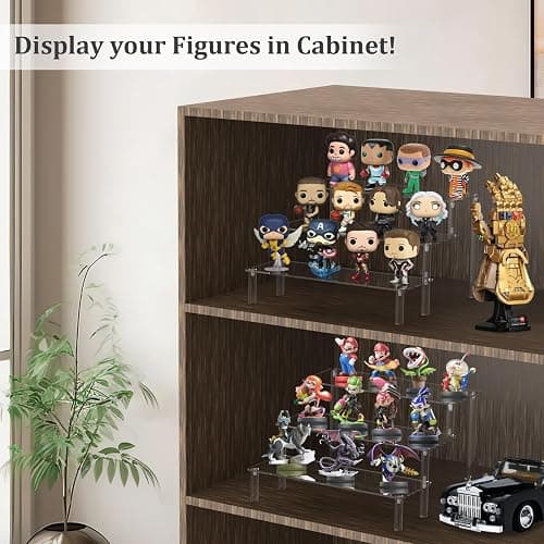 Clear Acrylic Display Riser, 3 Tier Display Stand 12 Inch Perfume Organiser | Riser Shelf for Amiibo Funko Figures, Cupcakes, Cologne, Cosmetics, Collectibles, Easy to Assemble, 1 Pack thumbnail 4