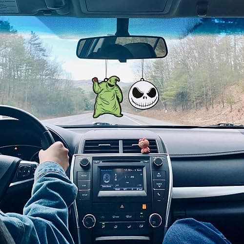 AccontOche 4Pcs Nightmare Sally Theme Car Air Freshener Hanging Fragrance Chips Zombie Bride Ghost Rearview Mirror Pendant Essential Oil Diffuser Hanging Scent Car Accessories Decor thumbnail 7