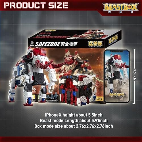 BEASTBOX BB-74 SAFEZONE Deformation Toys Action Figure, Converting Toys in Mecha and Cube, Perfect Birthday Party Gift for Teens and Adults thumbnail 3
