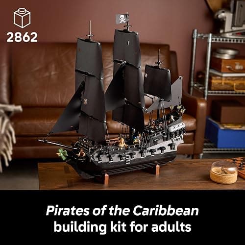 LEGO Icons Captain Jack Sparrow’s Pirate Ship Building Set for Adults, Ages 18+ - Room Decor for Office, Bedroom or Shelf - Collectible Black Pearl Ship for Pirates of The Carribean Fans - 10365 thumbnail 2