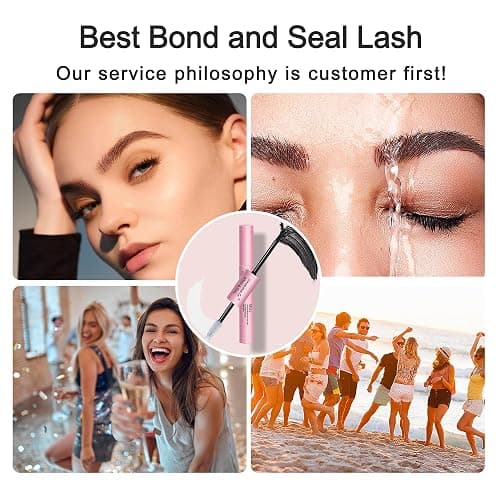 Eyelashes Glue Eyelash Bond and Seal Super Strong Hold Cluster Lash Adhesive Latex Free Waterproof Cluster Lash Glue for Eyelash Extension (5g bond +5g Seal) thumbnail 7
