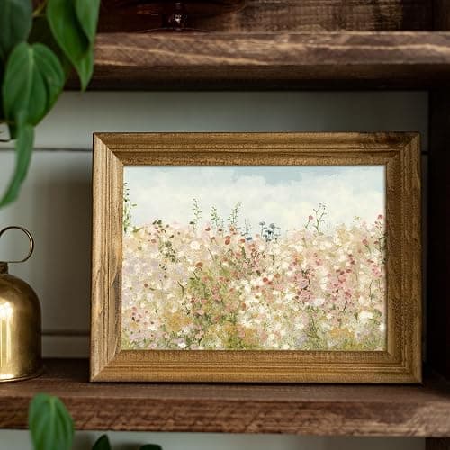 uniro Wildflower Field Vintage Canvas Wall Art for Home Decor, Spring Landscape Art Print, Botanical Floral Posters Oil Painting Wall Art, Plant Flower Pictures Farmhouse for Living Room, Bedroom, Bathroom Decor( 8" x 10"-UNFRAMED) thumbnail 2