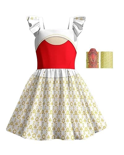 Hipoleter Girls Zombie Movie Character Dress Kids Print Skirt Outfits Set with Wristband