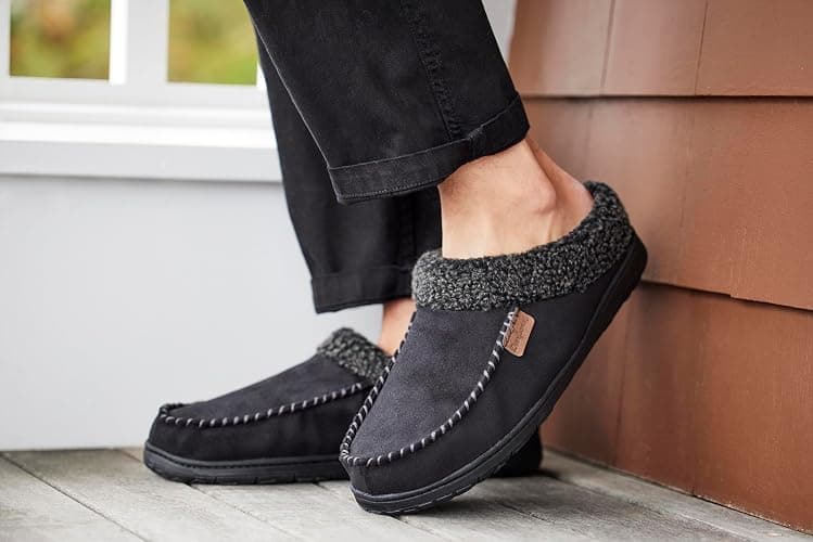 Dearfoams Men’s Brendan Indoor/Outdoor Breathable Memory Foam Clog House Shoe with Wide Widths Slipper thumbnail 7