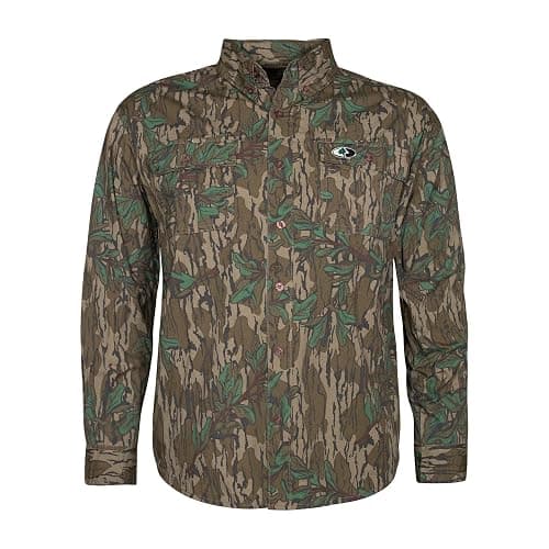 Mossy Oak Men's Long Sleeve Camo Hunting Shirts Cotton Mill - Image 1