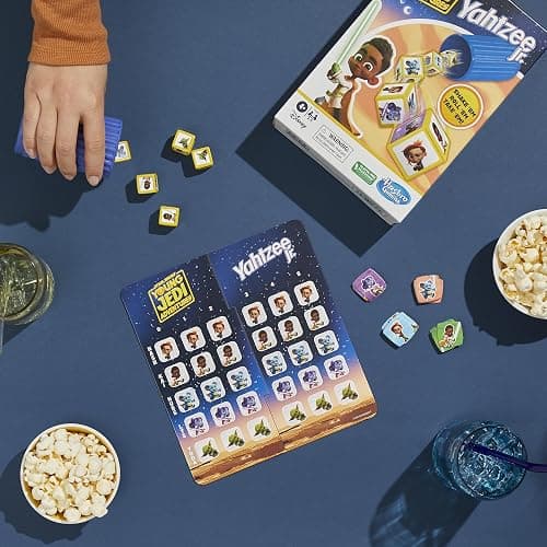 Hasbro Gaming Yahtzee Jr. Star War: Young Jedi Adventures Edition Board Game for Kids | Ages 4+ | 2-4 Players | Counting and Matching Games for Preschoolers thumbnail 11