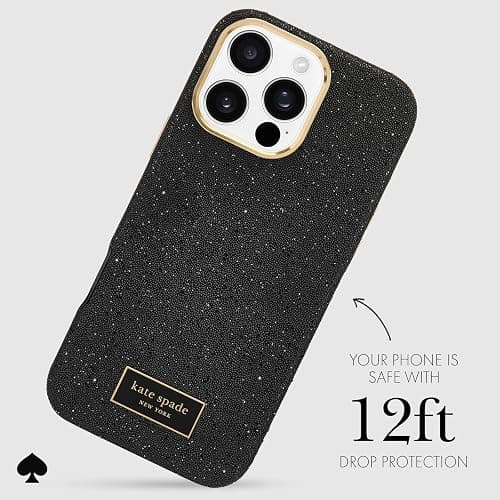 kate spade new york iPhone 16 Pro Max Case - Compatible with MagSafe - Designer Phone Case - Crystal Pave Nightfall thumbnail 3