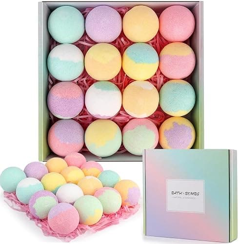 Bath Bombs Gift Set for Women,16Pcs Bubble Bath Bombs for Moisturize Skin & Bubble Spa Bath,Ideal Gifts for Women,Kids,Her,Mom,Girlfriend on Valentine'S Day,Mothers Day,Birthday,Christmas - Image 1