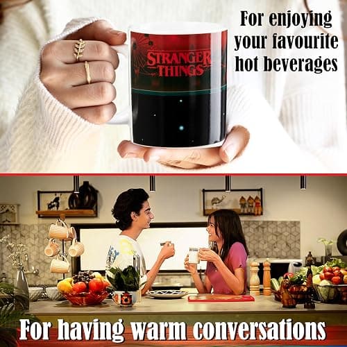 Stranger Things Coffee Mug Adults Teenagers 312ml Ceramic Heat Colour Changing Mug Gift Set - Official Merchandise thumbnail 4