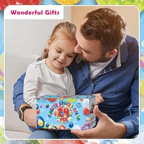 24 Pack Fidgets Stress Balls for Kids Adults, Squishies Ball Toys Pack, Stress Relief Sensory Stress Ball for Autism, Squishy Toys for 3 4 5 6 7 8 9 10 Boys Girls Gifts thumbnail 2