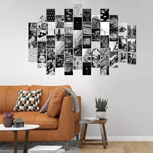 CY2SIDE 50 Aesthetic Black and White Pictures for Wall Collage Chic Collage Printing Set Room Decoration for Vintage Wall Art Prints for Room Photo Display thumbnail 7