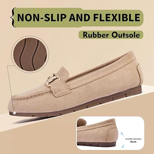 ABEJOJO Women's Loafer Shoes, Comfortable Slip on Casual Flat Penny Shoes for Walking, Driving, Dressy thumbnail 5