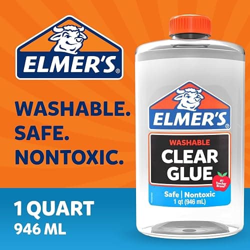 Elmer's Clear Liquid School Glue, Washable, Safe, Nontoxic, 32 Ounces (1 Quart) - Great for Making Slime, #1 Teacher Brand thumbnail 8