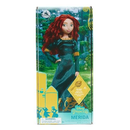 Disney Store Official Bambola Classica Merida, Ribelle - The Brave, 29 cm, Bambola snodabile con Vestito Regale; Spazzola per Capelli Giocattolo Inclusa. Prodotto Adatto a Bimbi dai 3 Anni in su thumbnail 4