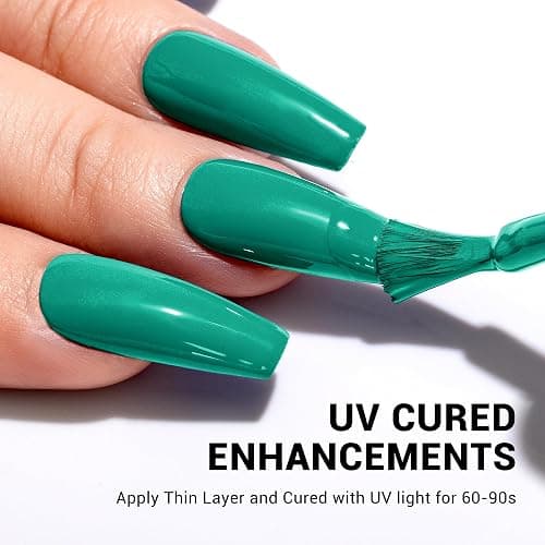 MelodySusie Green Gel Nail Polish,0.5fl oz Soak Off UV LED Turquoise Green Gel Polish Gift for Women Nail Art Manicure Salon DIY Nail Design Decoration at Home-1669 thumbnail 5