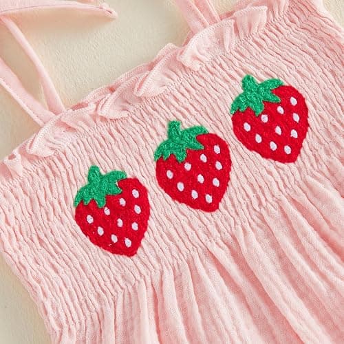 Socutebabe Toddler Baby Girl Summer Clothes Sleeveless Muslin Smocked Top Pants 6 9 12 18 Month 2 3 4 5 Year Cute Kids Outfit thumbnail 6