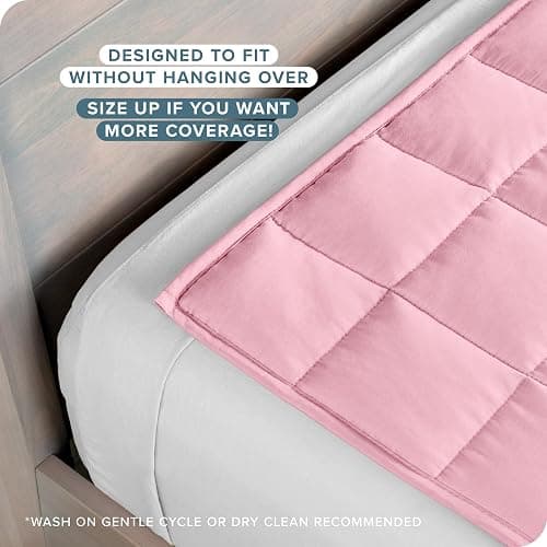 Bare Home Weighted Blanket Queen Size 17lbs (60" x 80") for Adults - All-Natural 100% Cotton - Premium Heavy Blanket Nontoxic Glass Beads (Cotton Light Pink, 60"x80") thumbnail 4