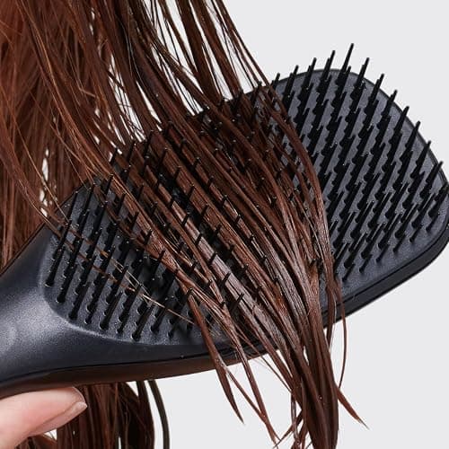 Tangle Teezer Ultimate Detangler Brush for Wet & Dry Hair, Eliminates Knots & Reduces Breakage for All Hair Types, Liquorice Black thumbnail 9