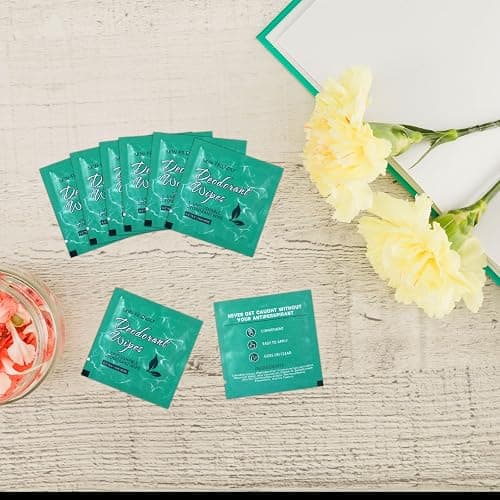200 Pcs Deodorant Wipes Individually Wrapped Mini Deodorant Travel Size Wet Armpit Wipes Travel Deodorants Bulk for Homeless Women Men Personal Cleansing Wipe Butt Hands Face Underarm Sports(Jasmine) thumbnail 5