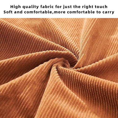KALIDI Women Corduroy Tote Bag Zipper Casual Tote's Handbag Big Capacity Shoulder Bag with Pockets thumbnail 9