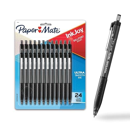 Paper Mate InkJoy 300RT Retractable Ballpoint Pens, Medium Point (1.0mm), Black, 24 Count - Image 1