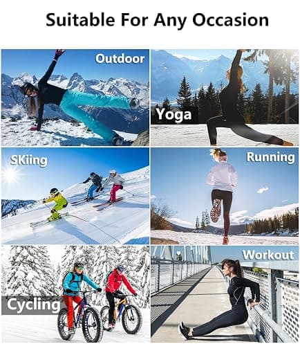 TELALEO 4 Pack Women's Thermal Shirts Fleece Lined Athletic Tops Long Sleeve Compression Workout Baselayer for Cold Weather thumbnail 6