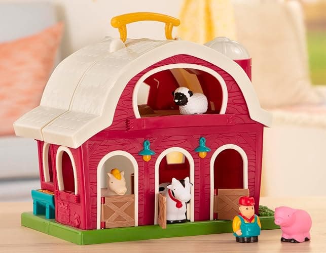Battat– Big Red Barn, Animal Farm Playset – Learning Toy for Toddlers, 18M Plus, 13.5" x 9"x 12" thumbnail 4