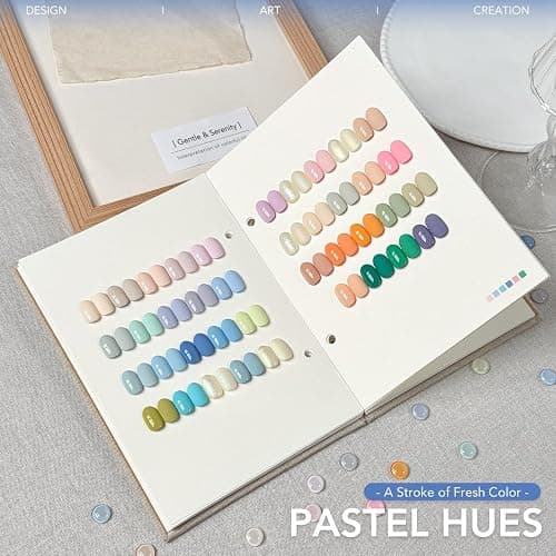 GAOY 42 Pcs Gel Nail Polish Kit, Pastel Pearl Shimmer Colors Spring Summer Gel Nail Polish Set with Glossy & Matte Top Coat and Base Coat for Salon and DIY Manicure at Home thumbnail 2