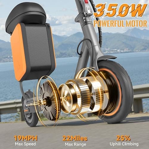 Aovowheel Electric Scooter for Adults, Folding E Scooter with 350W/500W Motor 16/24 Mph Top Speed, Max 19-23 Miles Long Range, 8.5''/10''/14''Tires Commuting Scooters with Dual Brakes System, APP thumbnail 3
