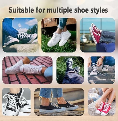 Olukssck 2 Pairs Flat Shoe Laces for Sneakers, 5/16'' Athletic Shoelaces thumbnail 7