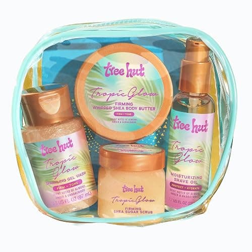 Tree Hut Mini Tropic Glow Everything Shower Gift Set, Easter Gifts for Women, Exfoliating Sugar Scrub, Foaming Gel Wash & Whipped Body Butter, Hydrating Self-Care Kit for Soft, Glowing Skin - Image 1