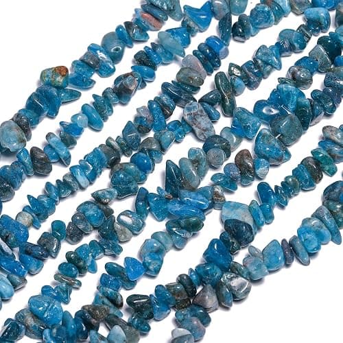 NITOPUPU 30in Apatite Natural Chip Stone Beads 5-8mm About 230pcs,Irregular Drilled Blue Bead for Bracelets Jewelry Making Supplies for Adults,DIY Crafts. - Image 1