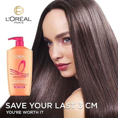 L’Oréal Paris Hair Expertise Dream Lengths Restoring Shampoo with Vegetal Keratin and Castor Oil, for All Types of Long Hair, Visibly Repairs Damage and Seals Split Ends, 828ml thumbnail 2