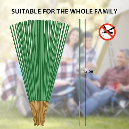 BugBai® Mosquito Repellent Outdoor Patio, 240 PCS Natural Plant-Based Citronella Oil Incense Sticks Indoor Home Pet Family Safe, DEET Free Bug Insect Control Repellent for Yard Garden Camping Fishing thumbnail 3