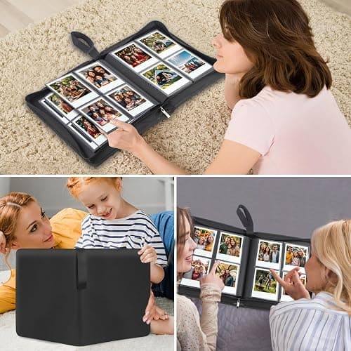 256 Pockets Photo Album for Fujifilm Instax Wide 300 Camera, for Polaroid 600 Photo Album, Albums for Polaroid Now+ Now OneStep2 OneStep+ 600 Instant Film Camera, POP Lab Instant Print Camera (Black) thumbnail 7