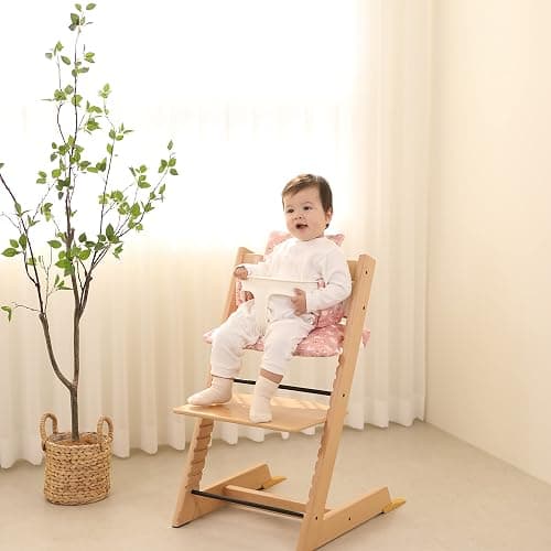 Gembebe Waterproof & Compatible Stokke Tripp Trapp Cushion Set - Easy to Clean Stokke Tripp Trapp Newborn Set - 100% Cotton Stokke High Chair Cushion Set (Pink Bunny / 49.5 Counts) thumbnail 7