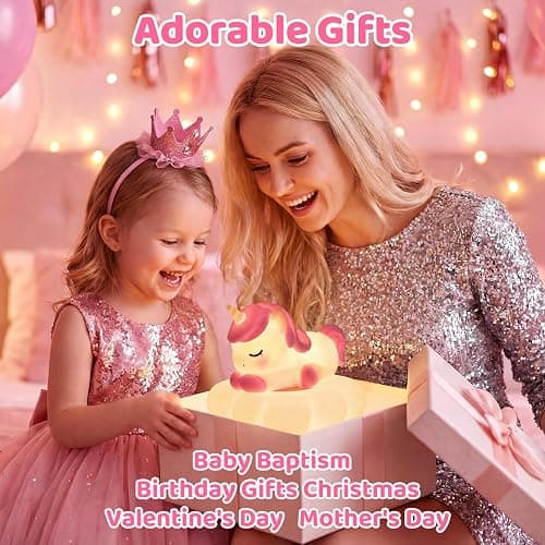 Mewaii Cloud Unicorn Night Light for Kids, Portable Lamp with Wireless Charging Cloud Base, 3-Level Dimmable & 30-Min Auto Timer, Gift for Girls, Baby Nursery Decoration thumbnail 7