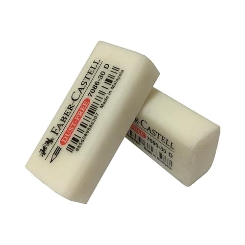 Faber-Castell Pencil Eraser, Extra Soft, Dust Free, Clean Erasing, Excellent, Minimal Crumbling, Pack of 5 (4 x 1.9 x 1.2 cm) thumbnail 4
