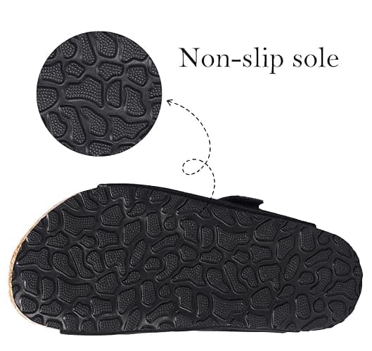 ZUSERIS Kids Toddler Sandals for Boys Girls Summer Cork Footbed Slides Non-slip Comfort Suede Leather with Adjustable Straps for Indoor Outdoor thumbnail 5