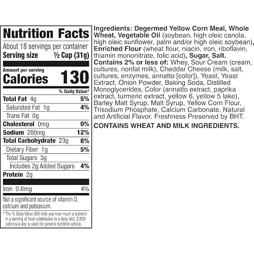 Chex Mix Cheddar Snack Mix, Salty Snacks Tub, 20 oz thumbnail 2