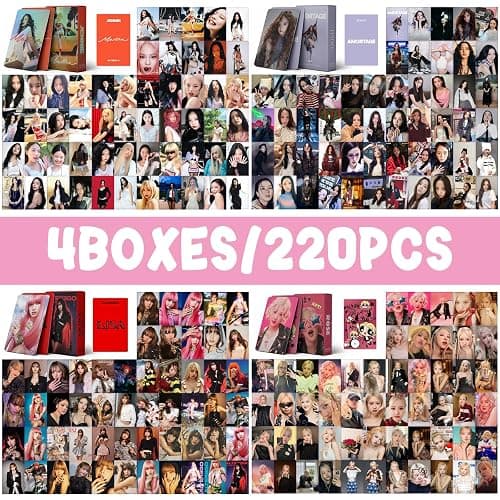 NlsqAMZ 220 Stück Blackpiink Photocards, Blackpiink Merch, Mini-Fotokarten, Albumkarten, Postkarten, Geburtstagskarten, Fan-Geschenke thumbnail 3