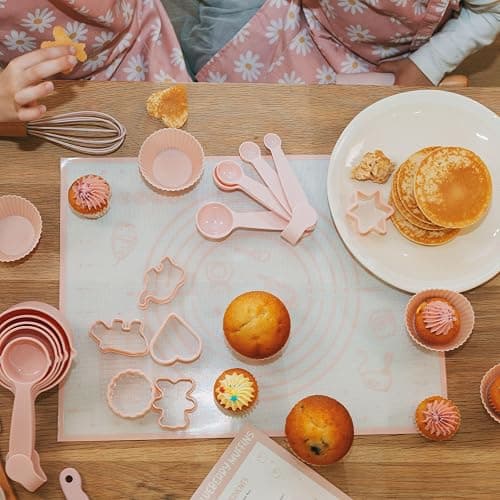 Wooden Baking Set for Kids - A Complete Set of Real Kitchen Utensils Gives Toddlers a Fun Cooking Experience - Durable Safe to Use Tools are Perfect for Gifting to Create Lasting Family Memories thumbnail 9