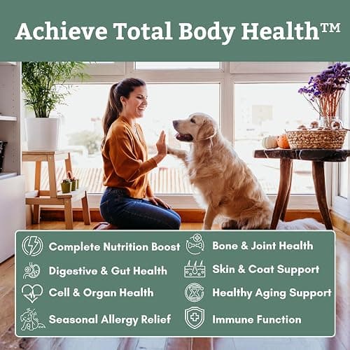 Organic Dog Vitamins | 1 Lb | 45 Scoops | Daily Dog Multivitamin with Prebiotics, Probiotics for Immune Support, Skin Coat, Digestion, & Joint Health | Canine Complete thumbnail 4
