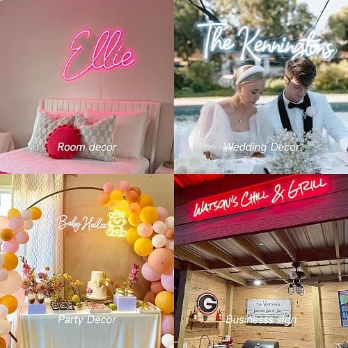 Custom Neon Sign,Personalized LED Neon Light for Wall Decor Bedroom Wedding Birthday Party Gift Bar Salon Business Decor,Customizable Name Sign for Indoor Events & Party Decorations thumbnail 3