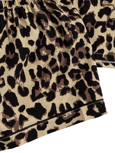 Verdusa Women's 2 Piece Pajama Sets Lightweight Fall Pajamas Cute Pj Set Button Shirt with Shorts Lounge Pjs thumbnail 4