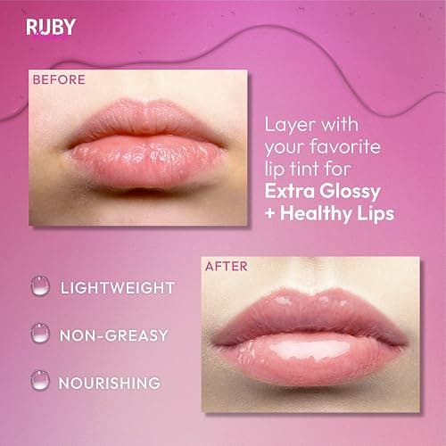 Ruby Kisses Hydrating Lip Gloss Clear Hydrating Lip Gloss (3 PACK) thumbnail 3