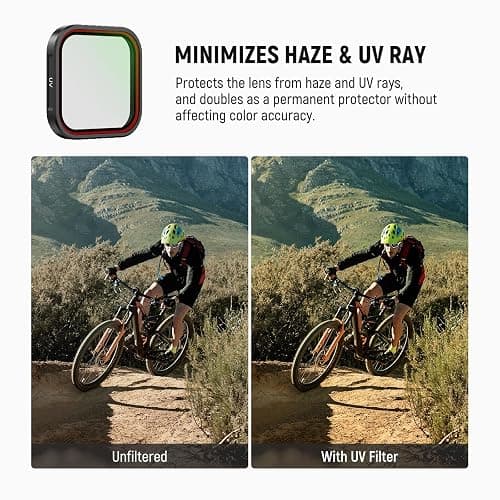 NEEWER 4 Pack ND Filter Set Compatible with Insta360 Ace Pro & Ace Pro 2, ND16/Adjustable CPL/UV/Black Diffusion 1/4, NOT Compatible with Updated Version Redesigned Round Octagonal Lens Guard, FL-C29 thumbnail 4