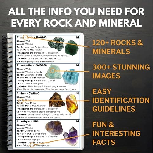 Rocks and Minerals of the United States Identification Field Guide | Waterproof | Easily Find & Identify Crystals, Gems, Geodes, and Rocks | Ideal for Rockhounds, Hikers, Beginners & Kids thumbnail 2