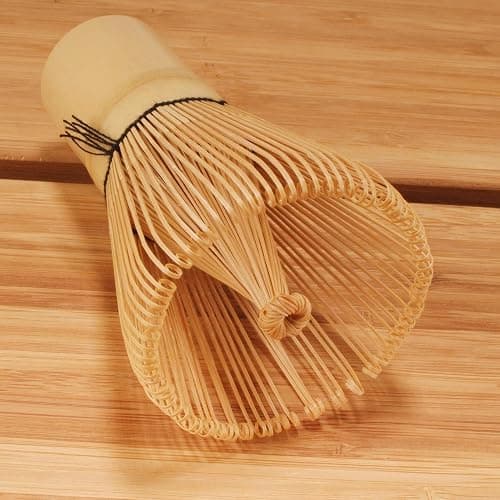 Matcha Tea Bamboo Whisk And Ceramic Rest 2 Piece Set - Black Holder thumbnail 4