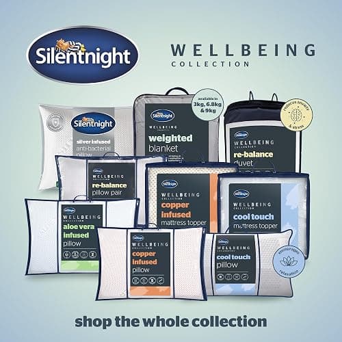 Silentnight Wellbeing Weighted Blanket - Anxiety & Stress Relief for Adults Insomnia Therapy - Sensory Calming Heavy Quilted Hug Blanket - 6.8kg, 150x200cm, Grey thumbnail 9